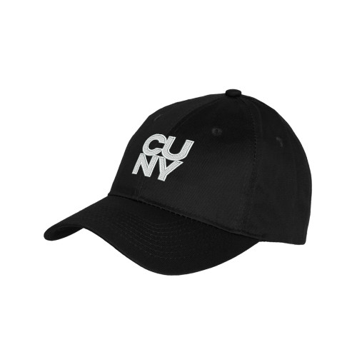City University of NY Youth Black Pro Style Hat-Primary Mark