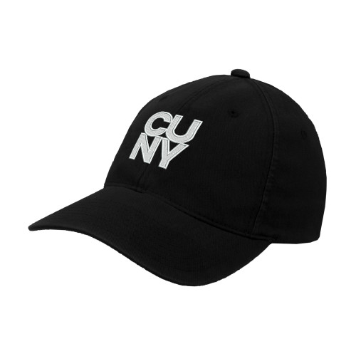 City UniverS/Mity of NY Black Flexfit Structured Low Profile Hat-Primary Mark