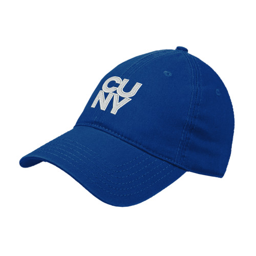 City University of NY Royal Unstructured Adjustable Low Profile Hat-Primary Mark