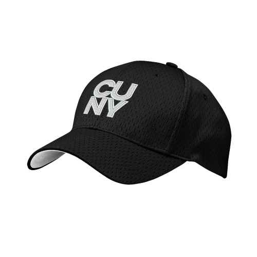 City University of NY Black Pro Mesh Structured Hat-Primary Mark