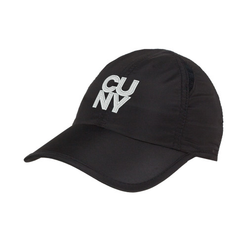 City University of NY Womens Black Performance Cap-Primary Mark