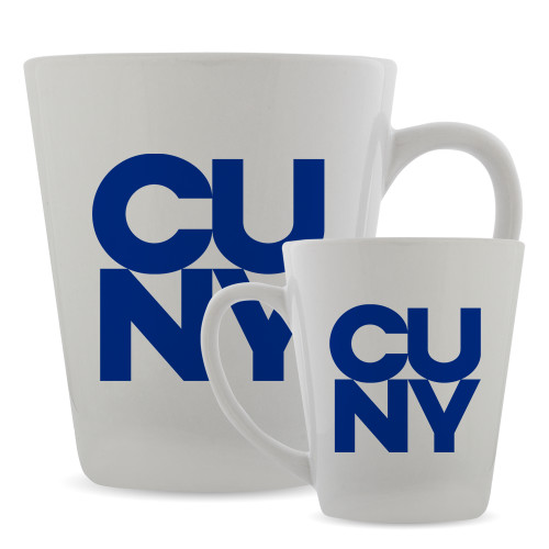 City University of NY Full Color Latte Mug 12oz-Primary Mark