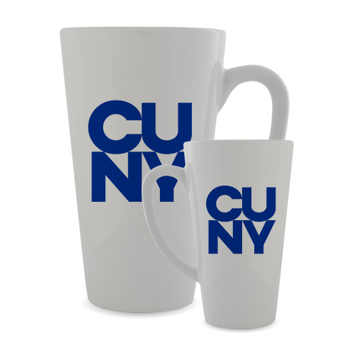 City University of NY Full Color Latte Mug 17oz-Primary Mark