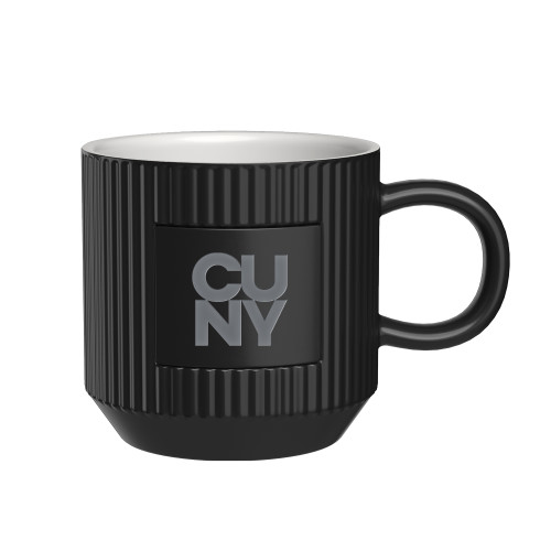 First Light Black Ceramic Mug-Primary Mark Engraved