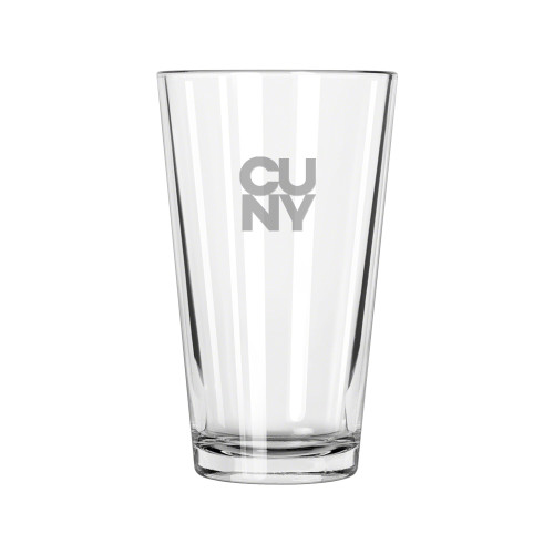 City University of NY Libbey Glass 16oz-Primary Mark Engraved