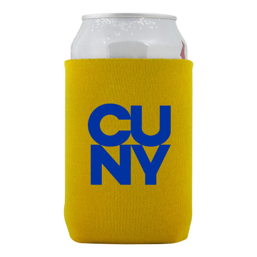 City University of NY Neoprene Gold Can Holder-Primary Mark
