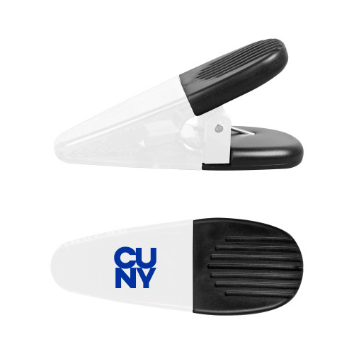 City University of NY White Crocodile Clip/Magnet-Primary Mark