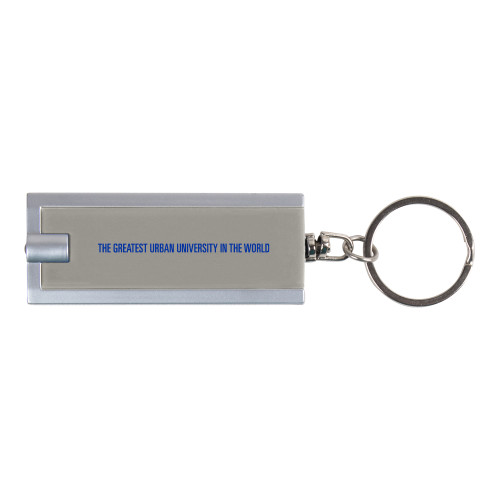 City University of NY Turbo Silver Flashlight Key Holder-Slogan