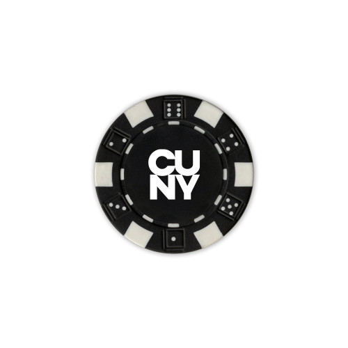 City University of NY Black Game Chip-Primary Mark