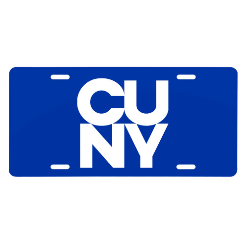 City University of NY License Plate-Primary Mark