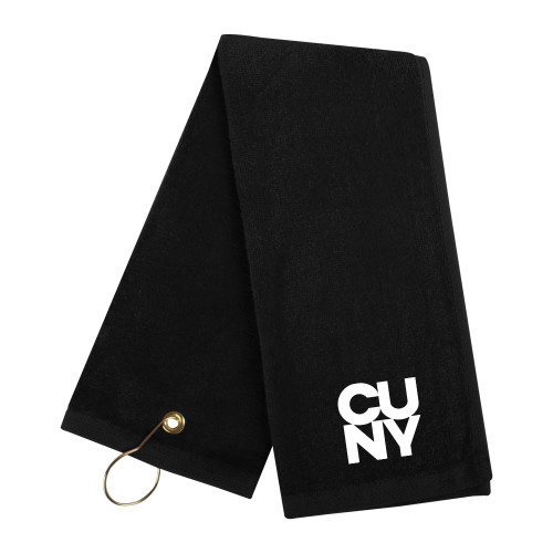 Black Golf Towel-Primary Mark