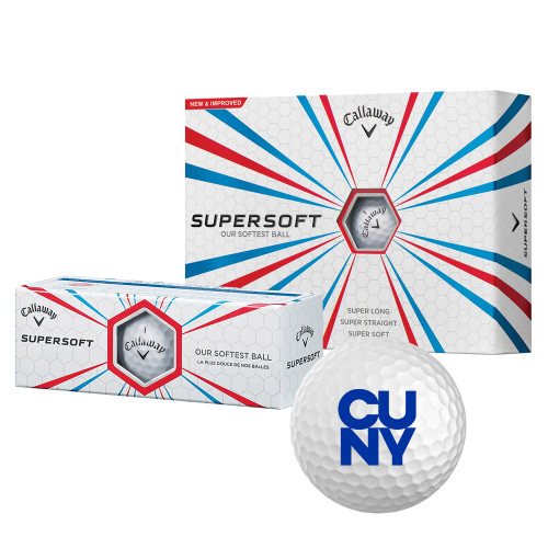 City University of NY Callaway Supersoft Golf Balls 12/pkg-Primary Mark