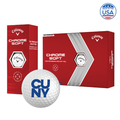 City University of NY Callaway Chrome Soft Golf Balls 12/pkg-Primary Mark