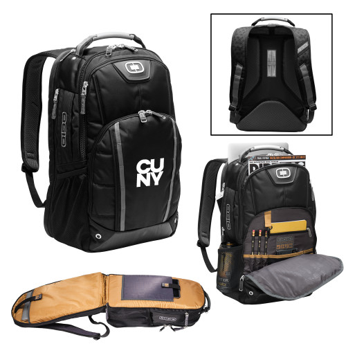 City University of NY OGIO Black Bolt Backpack-Primary Mark