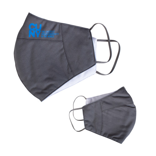 Grey Three Layered Mask Facemask Logo-