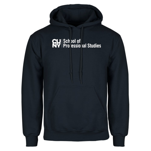 Navy Fleece Hoodie-CUNY SPS Two Line