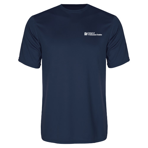 CUNY School of Prof Studies Navy Performance Tee-CUNY SPS Two Line