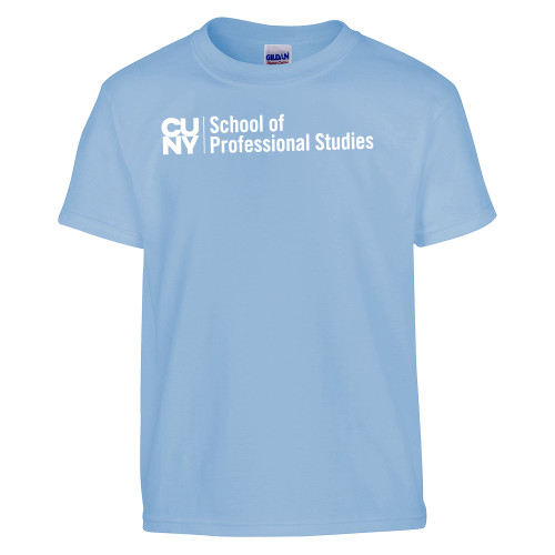 Youth Light Blue T Shirt-CUNY SPS Two Line