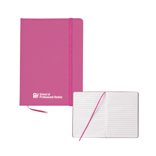 CUNY School of Prof Studies 5x7 Fuchsia Hard Cover Journal-CUNY SPS Two Line