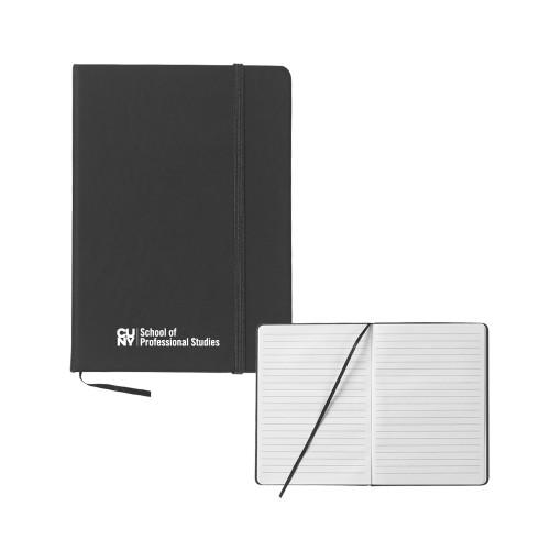 CUNY School of Prof Studies 5x7 Black Hard Cover Journal-CUNY SPS Two Line