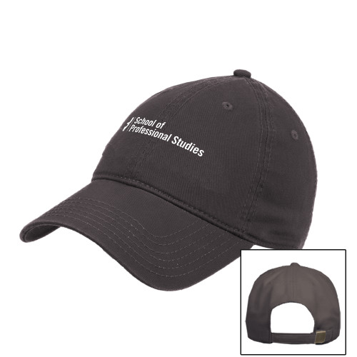 CUNY School of Prof Studies Charcoal Unstructured Adjustable Low Profile Hat-CUNY SPS Two Line