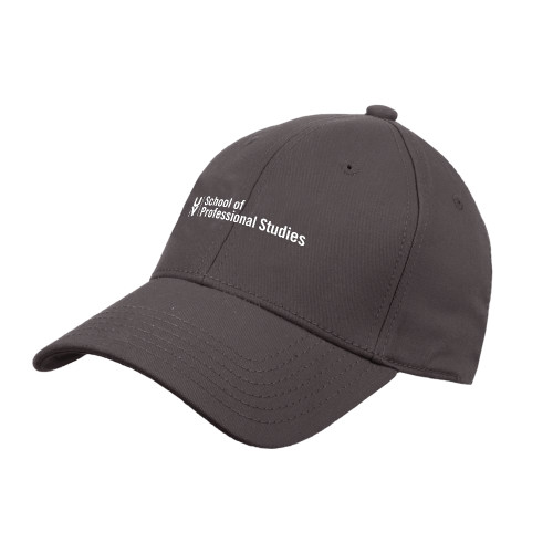 CUNY School of Prof Studies Charcoal Structured Adjustable Pro Style Hat-CUNY SPS Two Line