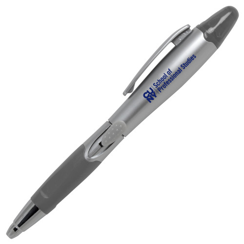 CUNY School of Prof Studies Silver/Silver Blossom Pen/Highlighter-CUNY SPS Two Line