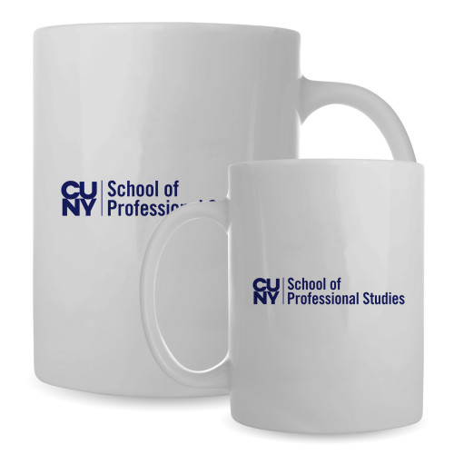 CUNY School of Prof Studies Full Color White Mug 15oz-CUNY SPS Two Line