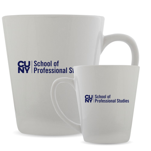 CUNY School of Prof Studies Full Color Latte Mug 12oz-CUNY SPS Two Line