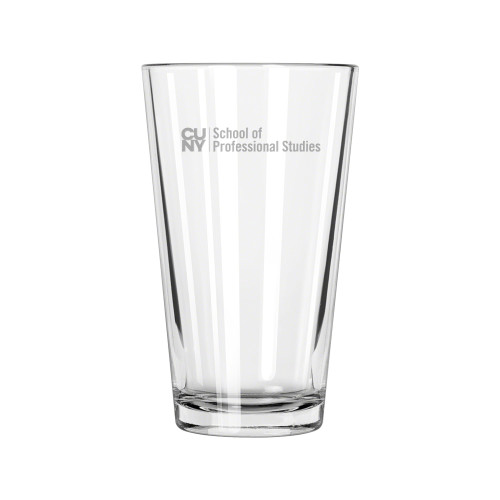 CUNY School of Prof Studies Libbey Glass 16oz-CUNY SPS Two Line Engraved