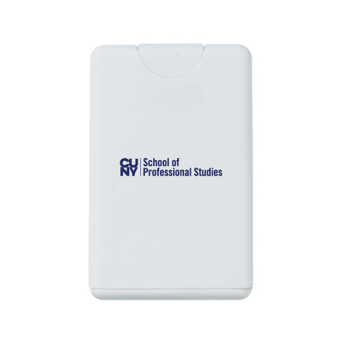 White .66 oz Card Shape Hand Sanitizer-CUNY SPS Two Line