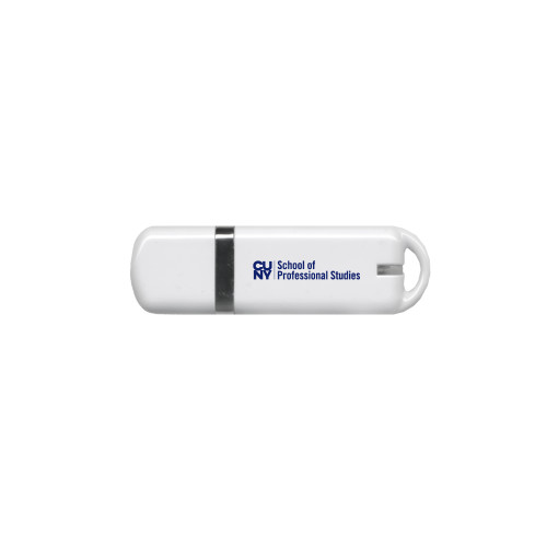 CUNY School of Prof Studies USB White Pen Drive 4G-CUNY SPS Two Line