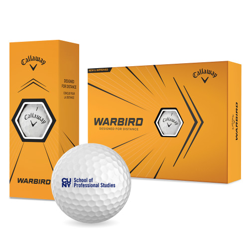 CUNY School of Prof Studies Callaway Warbird Golf Balls 12/pkg-CUNY SPS Two Line
