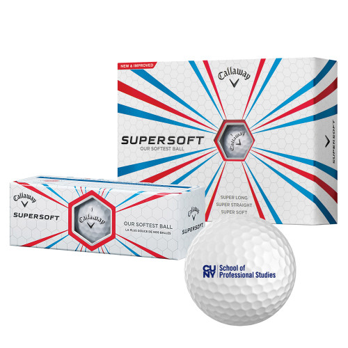 CUNY School of Prof Studies Callaway Supersoft Golf Balls 12/pkg-CUNY SPS Two Line