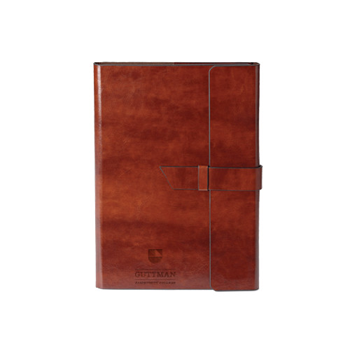 Community College Fabrizio Junior Brown Portfolio w/Loop Closure-Guttman Community College Striped Shield