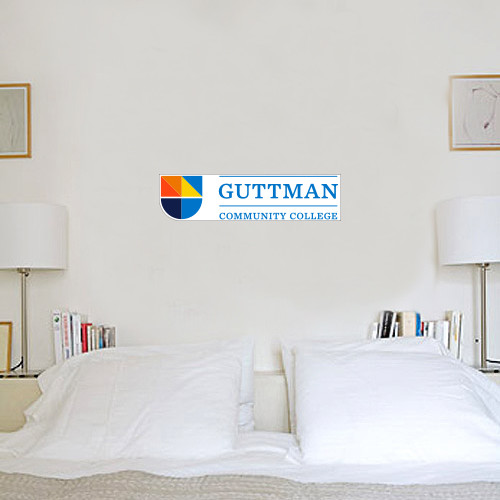 Community College 6 in x 2 ft Fan WallSkinz-Guttman Community College w/ Shield Flat