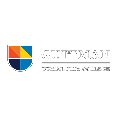 Community College Medium Decal-Guttman Community College w/ Shield Flat
