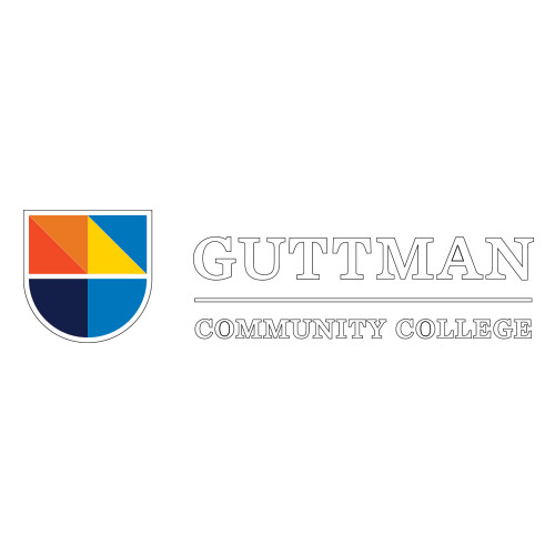 Community College Large Decal-Guttman Community College w/ Shield Flat