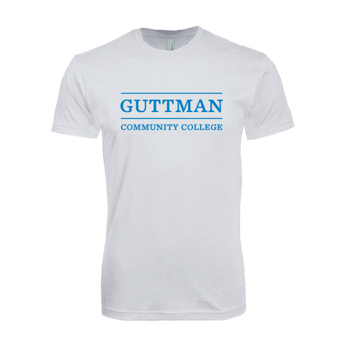 Community College Next Level White SoftStyle T Shirt-Guttman Community College Word Mark