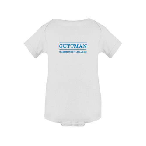 Community College White Infant Onesie-Guttman Community College Word Mark