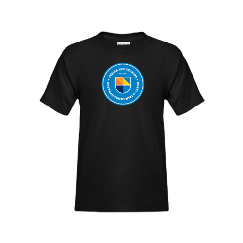 Youth Black T Shirt-Circle Logo