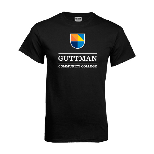 Community College Black T Shirt-Guttman Community College w/ Shield