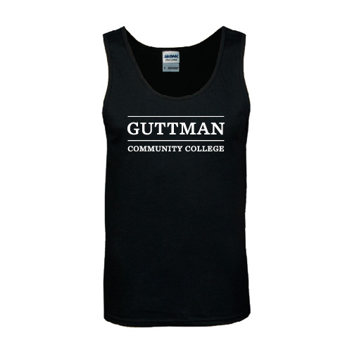 Community College Black Tank Top-Guttman Community College Word Mark