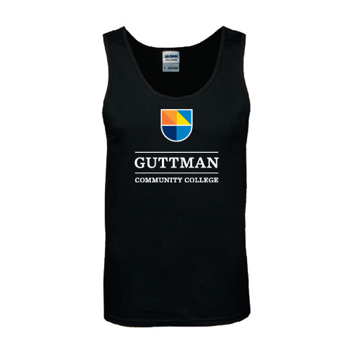 Community College Black Tank Top-Guttman Community College w/ Shield