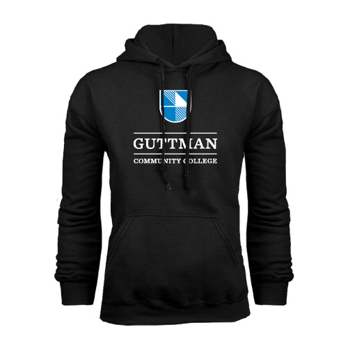 Guttman Youth Grey Fleece Hood Guttman Community College Striped Shield