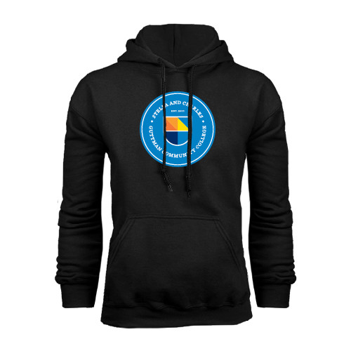 Community College Black Fleece Hoodie-Circle Logo
