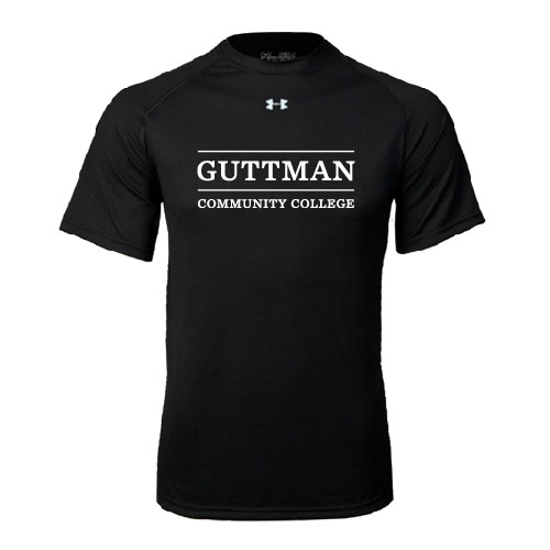 Community College Under Armour Black Tech Tee-Guttman Community College Word Mark