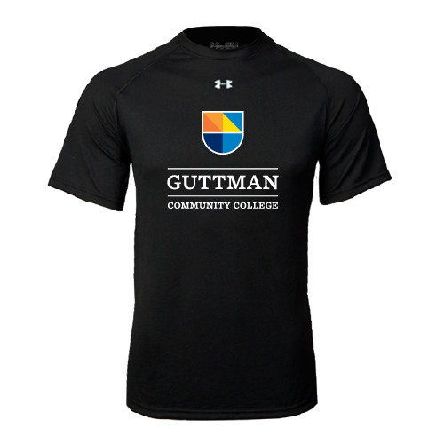 Community College Under Armour Black Tech Tee-Guttman Community College w/ Shield