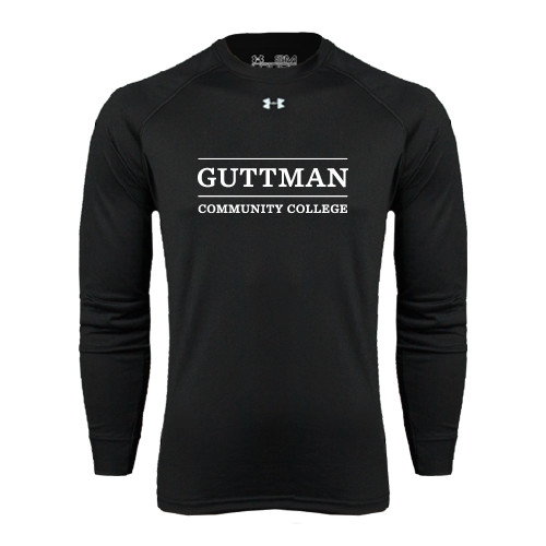 Community College Under Armour Black Long Sleeve Tech Tee-Guttman Community College Word Mark