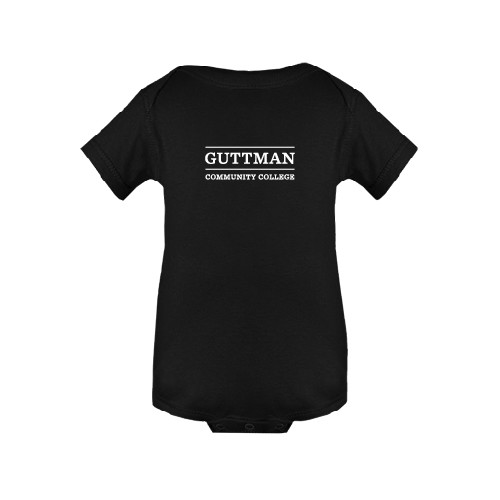 Community College Black Infant Onesie-Guttman Community College Word Mark